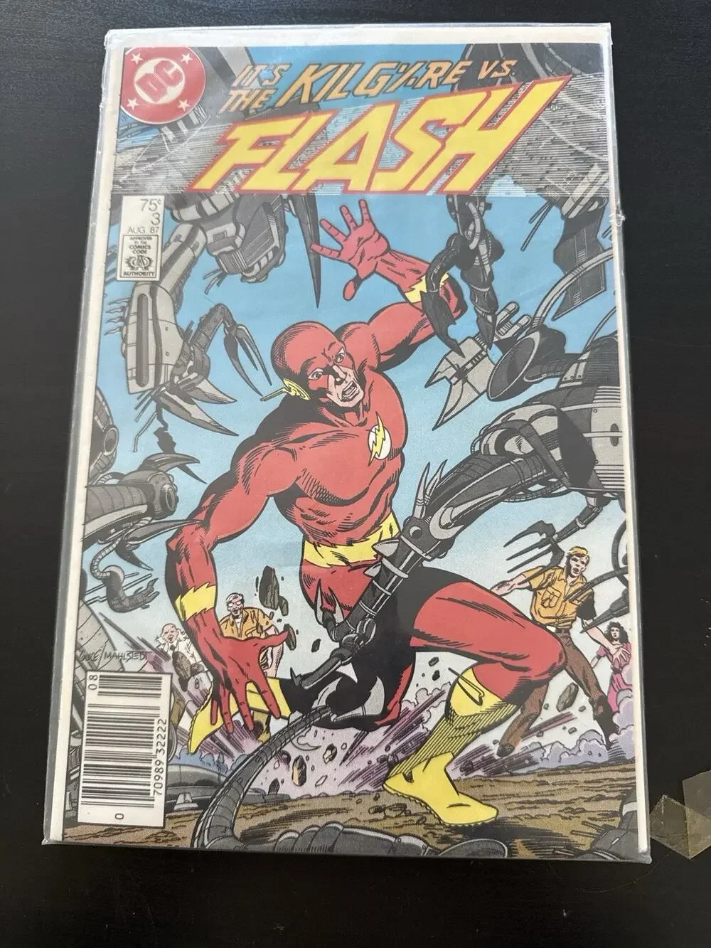 The Flash #3 1987 DC Wally West Kilg%re VF Mike Baron Guice